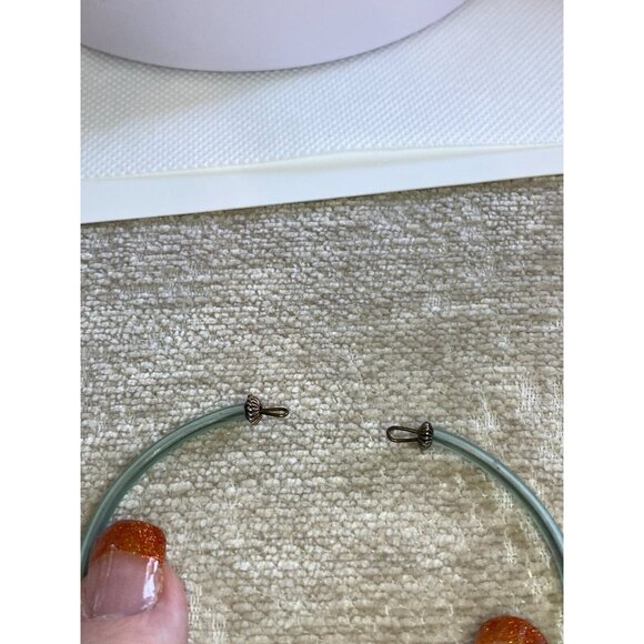 Beach Bracelet Murano Style Glass Spring Collapse Blue Turquoise Color 8” Loose - Picture 5 of 5